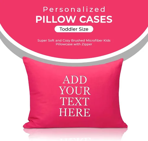 Miniatura 2 de Fundas de almohada personalizadas para niños pequeños de 13 x 18 pulgadas, funda de almohada de microfibra cepillada súper suave y acogedora