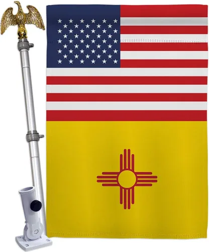 Miniatura 7 de US New Mexico Garden House Flags Set Americana States USA American Territories Republic Country Particular Area Small Decorative Gift Yard Banner