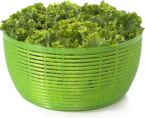 Miniatura 3 de OXO Good Grips - Escurridor de ensalada grande, verde, con lavadora de lechuga y frutas, libre de BPA, bomba fácil de un solo mano
