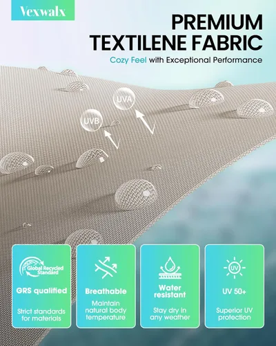 Miniatura 6 de Vexwalx Sillón para exteriores para piscina, tumbonas de aluminio con sillón reclinable de 5 posiciones, silla de patio para patio trasero, junto a