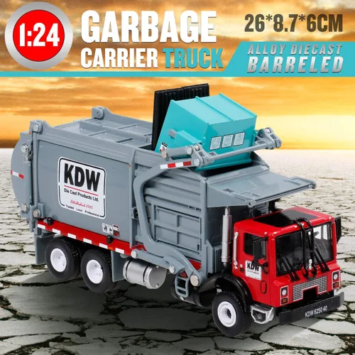 Miniatura 2 de GoolRC Camión del portador de la basura, modelo del vehículo del transportador del material de desecho de la aleación fundido a troquel a troquel