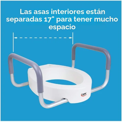 Miniatura 6 de Asiento elevador de inodoros de Carex Health Brands con asas para inodoros redondos estándares