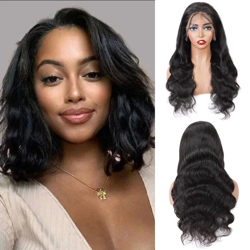 Miniatura 13 de Cabello humano ondulado con cierre frontal de encaje HD 4 x 4, cierre de encaje con cabello de bebé, cabello humano 100% virgen brasileño