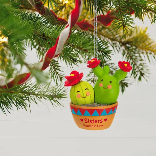 Miniatura 6 de Adorno de Navidad colgante Hallmark Keepsake 2023, arraigado en amor, regalo de cactus para hermana