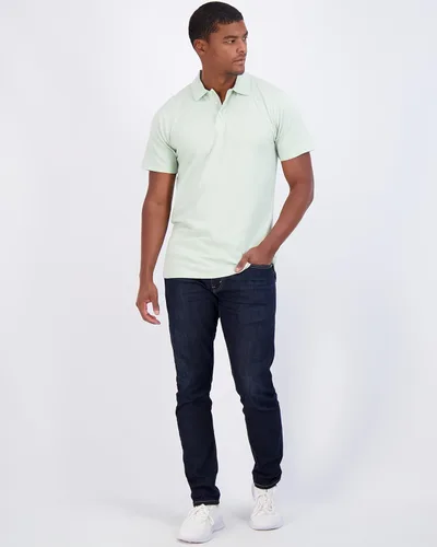 Miniatura 56 de Real Essentials Paquete de 3: Polo de manga corta de algodón para hombre, de secado rápido, transpirable, (disponible en tallas grandes y altas)