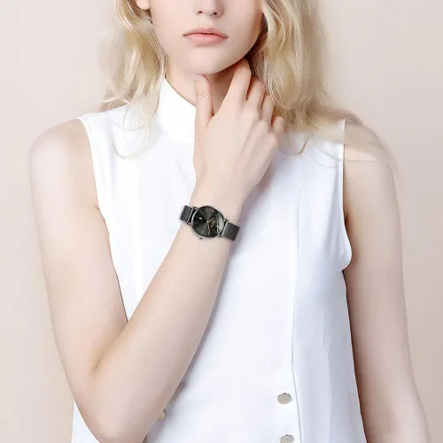 Miniatura 3 de Verhux Relojes de pulsera para mujer, de acero inoxidable de oro rosa, impermeable, analógico, de cuarzo, para mujer, regalos para ella