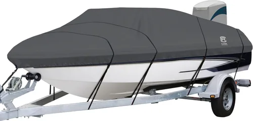 Accesorios clásicos StormPro - Funda resistente para botes, se ajusta a botes de 17 pies - 19 pies de largo x 102 pulgadas de ancho