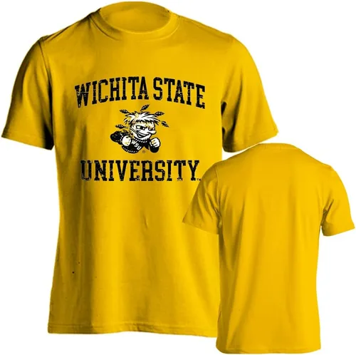 Miniatura 53 de Sport Your Gear NCAA Camiseta de manga corta retro con licencia oficial de aspecto desgastado para el día del juego, camiseta de espíritu deportivo