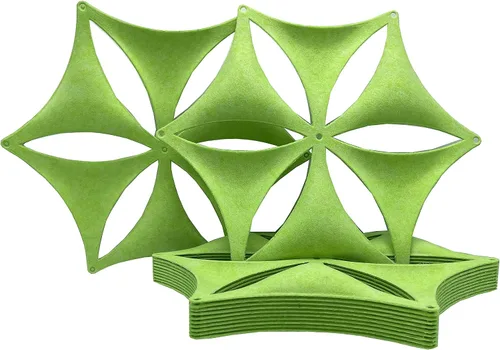 Miniatura 14 de Superficie de fibra de fieltro, tablero de fibra de poliéster de alta densidad, flor 3D, Venus, 14"x12", panel divisor de habitación colgante