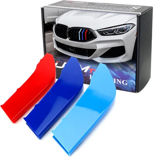 iJDMTOY Ajuste Exacto///M Color Rejilla Inserto, recortes para decorar, compatible con BMW G15 Serie 8 840i 850i M850i con 7-Beam Kidney Grills