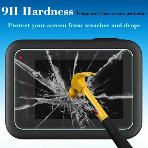 Miniatura 5 de ULBTER Protector de pantalla para cámara GoPro Hero 8 Hero8 negro + protector de pantalla de lente + cubierta de tapa de lente, protector de vidrio