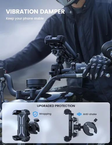 Miniatura 3 de Lamicall Soporte de teléfono para motocicleta y bicicleta