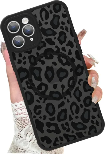 Miniatura 88 de KANGHAR - Funda para iPhone 11 [Compatible con Magsafe] Patrón estampado de leopardo Lindo guepardo Funda protectora magnética para niñas, mujeres