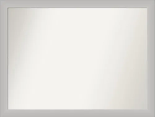 Miniatura 276 de Amanti Art Silver Bathroom Mirror for Over Sink, 24x49 Custom Made Marred Pewter Rectangle Vanity Mirror, Oversize Casual Wood Frame, Hangs Estaño