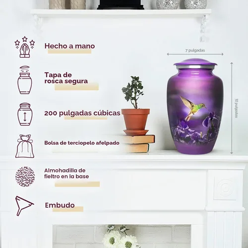 Miniatura 2 de Trupoint Memorials Urnas para cenizas humanas adultas para mujeres y hombres, urna decorativa de entierro, urnas de cremación fúnebre para mujeres