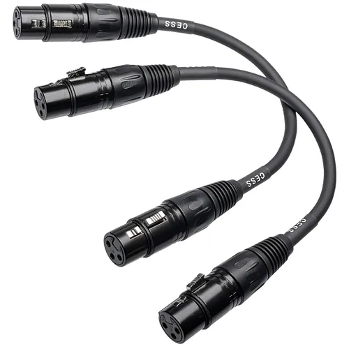Miniatura 6 de CNCESS XLR hembra a hembra 3 pines micrófono cambiador de género, adaptador de bajo ruido, paquete de 2