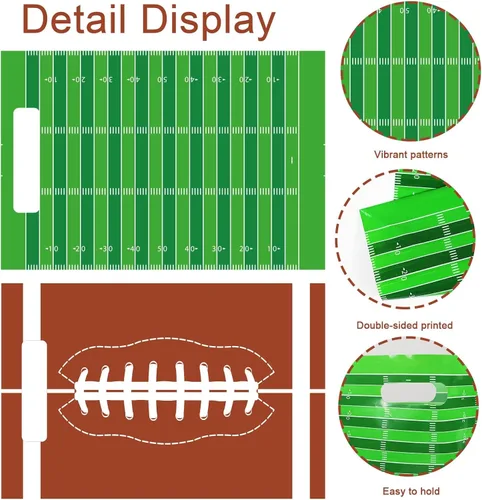 Miniatura 3 de chiazllta 50 bolsas de plástico para fiestas de fútbol, bolsas de regalo para deportes de rugby, bolsas de regalo, decoraciones para el día