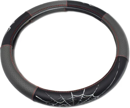 Miniatura 3 de Elektroplate Metalhead Spider - Funda para volante de alta calidad, tamaño pequeño, se adapta a automóviles con diámetro de 13.9 a 14.6 pulgadas