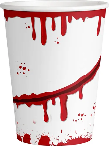 Miniatura 5 de Bloody Halloween Vajilla Pack: Juego de platos de papel, servilletas y tazas desechables para 20 Sangriento Halloween