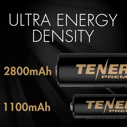 Miniatura 2 de Tenergy Premium Pro Paquete de 4 pilas AA y 4 AAA recargables y cargador de batería portátil TN474U, ideal para electrónica profesional de alto