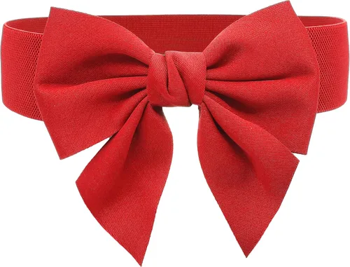 Miniatura 7 de TeeYee Lindo cinturón elástico ancho para mujer, cinturón de lazo elástico para fiesta de Navidad, vestidos casuales a juego para mujer