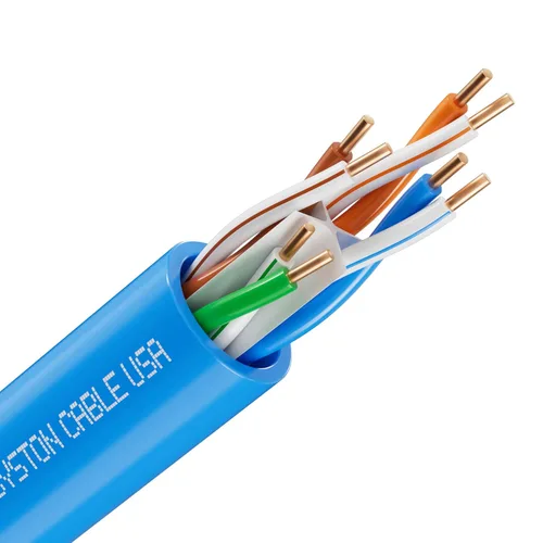 Miniatura 17 de Syston Cable Tech Cat6A+ - Cable Ethernet crudo a granel negro a granel 700 MHz 20 pies 23AWG 4pr par trenzado sin blindaje UTP cobre sólido desnudo