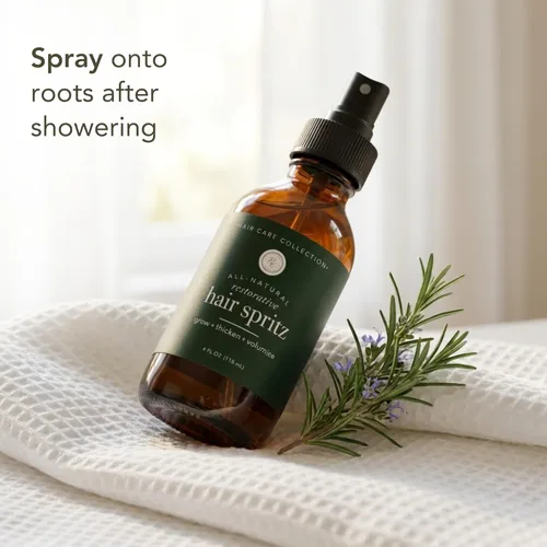 Miniatura 5 de Rowe Casa Organics Spritz reparador natural para el cabello con hamamelis y aceites esenciales terapéuticos, voluminizador de cabello hecho a mano
