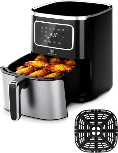 Miniatura 9 de Kitchen Elite® Freidora de aire compacta, freidora de aire digital pequeña 7 en 1, más del 90% menos aceite, cesta antiadherente y apta