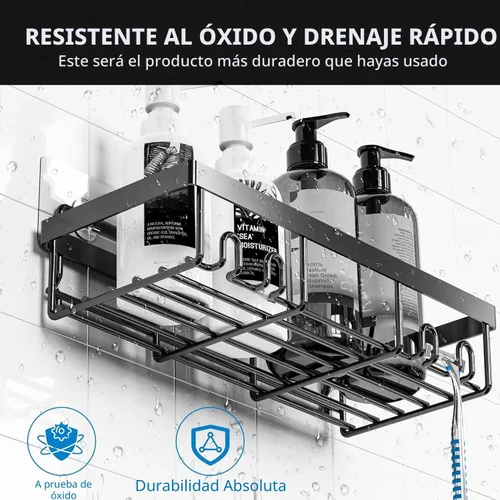 Miniatura 4 de Moforoco - Estantes organizadores de ducha adhesivos - Paquete de 5, Organización de almacenamiento de esquina para baño, decoración para hogar