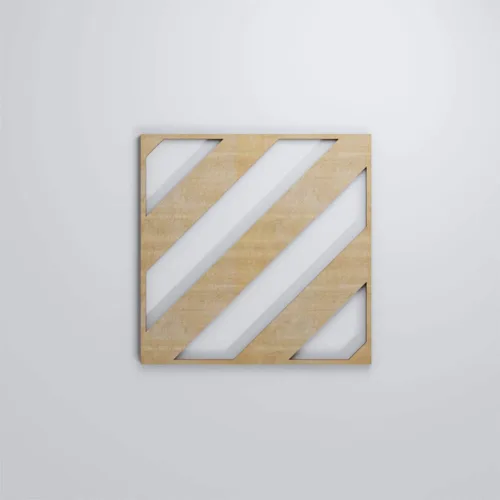 Miniatura 5 de 7 3/8"W X 7 3/8"H Extra Pequeña Strymon Decorativos Paneles De Pared De Madera Calado, Abedul