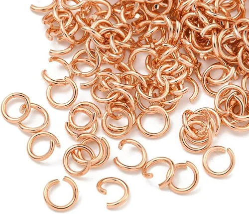 Miniatura 37 de HDSupplies 100 piezas - 4mm de argollas de acero inoxidable 304 de tono negro - Calibre 22 (espesor de 0.6mm)