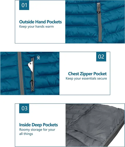 Miniatura 5 de Chaqueta inflada Little Donkey Andy de invierno con capucha y aislamiento reciclado, liviana, de fácil transporte, para hombre