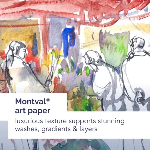 Miniatura 2 de Canson Artist Series - Papel de acuarela Montval, bloc de alambre, 14 x 11 pulgadas, 20 hojas (140 libras/10.58 oz), papel de artista para adultos