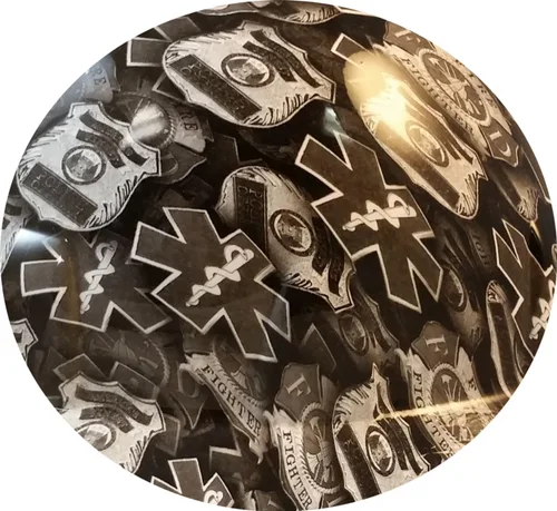 Miniatura 5 de Texas America Safety Company Casco de seguridad con visera completa, diseño patriótico hidroimpreso, con suspensión de 4 puntos y bolsa Primera
