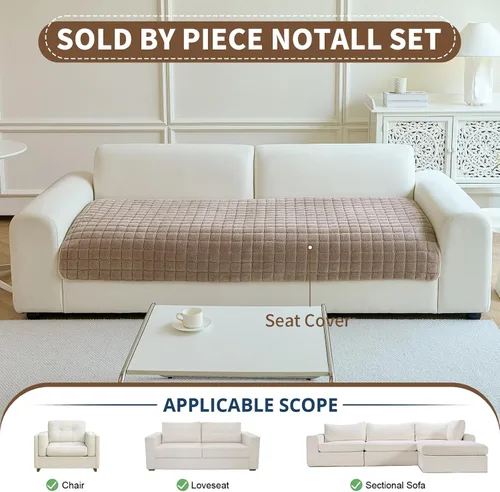Miniatura 3 de Funda de terciopelo para sofá, lavable, antideslizante, para sofá modular de 3 cojines, sillón reclinable en forma de L, fundas protectoras