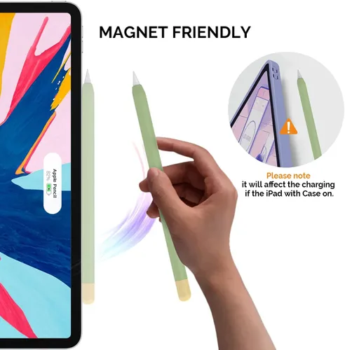 Miniatura 3 de AHASTYLE Funda Duotone para Apple Pencil de 2ª generación y Apple Pencil Pro (2024) Funda protectora ultra delgada de silicona compatible con carga