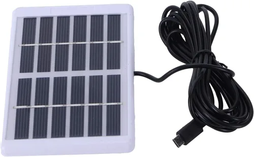 Miniatura 3 de TOPINCN Mini panel solar de 1.2W 6V, cargador solar USB con puerto micro USB, silicio policristalino, alta eficiencia, negro