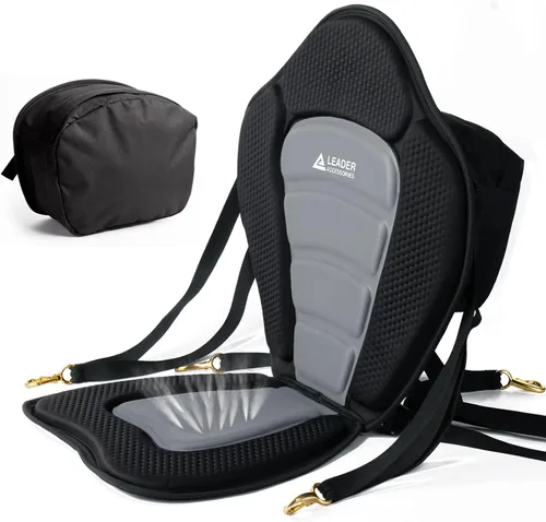 Asiento para kayak o bote de Leader Accessories de lujo Negro /Gris