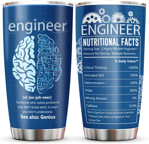 Regalos de ingeniero, regalos de ingeniería mecánica y aeroespacial, regalo de jubilación para ingeniero, Vaso 20oz