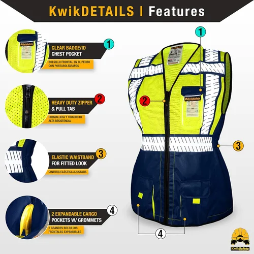 Miniatura 2 de KwikSafety - Charlotte, NC - SHERIFF & SPECIALIST Chaleco de Seguridad para Mujer ANSI OSHA