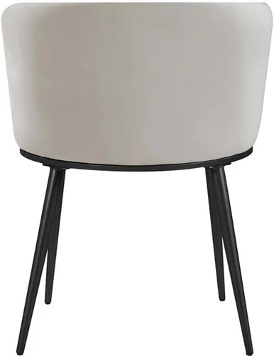 Miniatura 4 de Meridian Furniture Skylar Collection Modern Silla de comedor tapizada contemporánea con respaldo redondeado y patas de hierro resistentes, juego