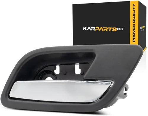 Miniatura 11 de Para GMC Yukon XL 1500 Manija de puerta interior trasera, bisel negro del lado del conductor con palanca cromada 2007-2014 Recorte: SLE/SLT/Denali