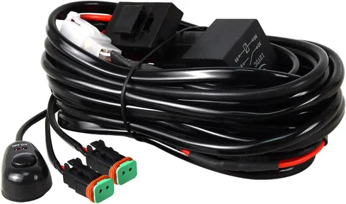 Miniatura 20 de SKYWORLD Kit de arnés de cableado de 1 cable de 10 pies para barra de luz de trabajo LED, interruptor de encendido/apagado de 14 V, kit de arnés