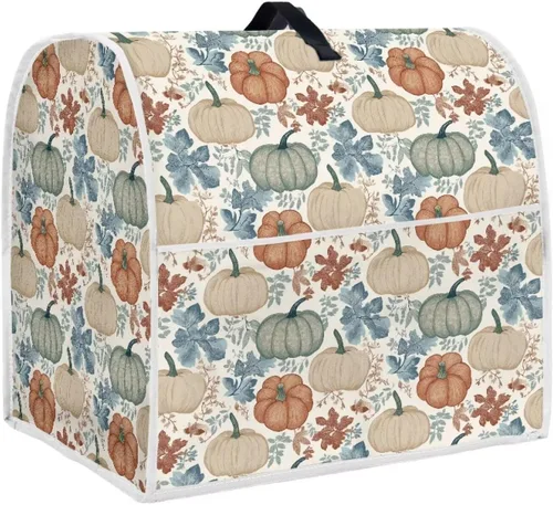 Miniatura 31 de Dreaweet Fall Pumpkin Print Kitchen Mixer Covers for Stand Mixer 4.5-5 qt, Kitchen Aid Accessories and Attachments, Washable