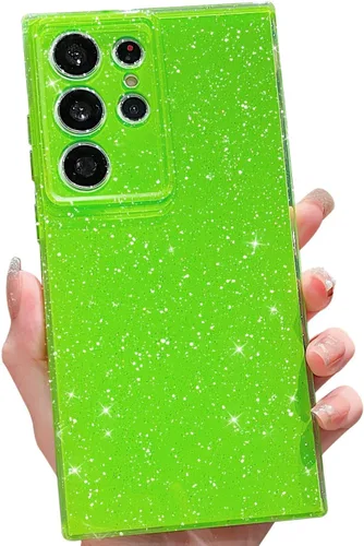 Miniatura 74 de MINSCOSE Compatible con Samsung Galaxy S22 Plus Case, Bonito Color Neón Brillante, con Purpurina Brillante Delgada Resistente a Golpes de Silicona