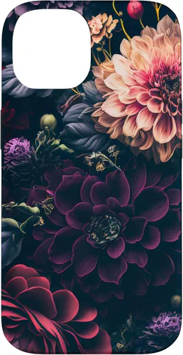 Miniatura 4 de Dahlia Flower Moody Dark Floral Pink and Purple Pattern Case for iPhone 17