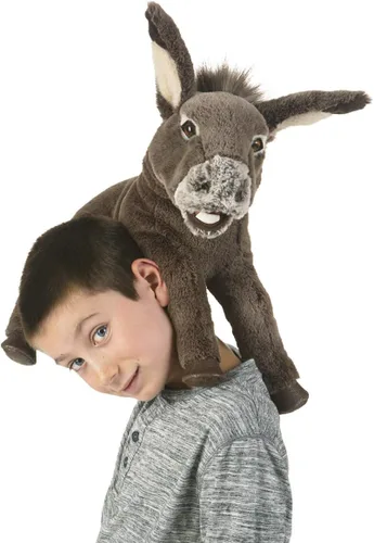 Miniatura 4 de Folkmanis Marioneta de mano Baby Donkey Marrón; Bronceado