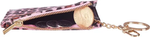 Miniatura 6 de Sodsay Estuche para tarjetas, cartera delgada con bolsillo frontal, para mujer, sujetatarjetas con llavero