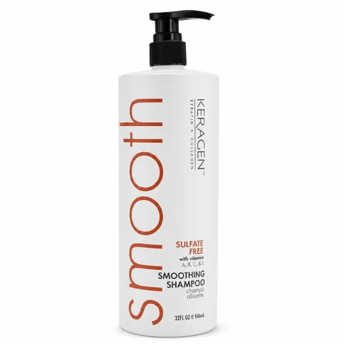 Miniatura 8 de KERAGEN Champú suavizante sin sulfato – Fórmula de doble proteína para cabello teñido y dañado Control de encrespamiento, protección contra
