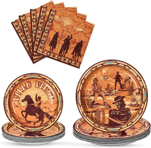 Miniatura 28 de WERNNSAI Platos y servilletas de granja – 48 piezas de decoración de cumpleaños de animales de granja, platos de papel de granero para niños, fiesta